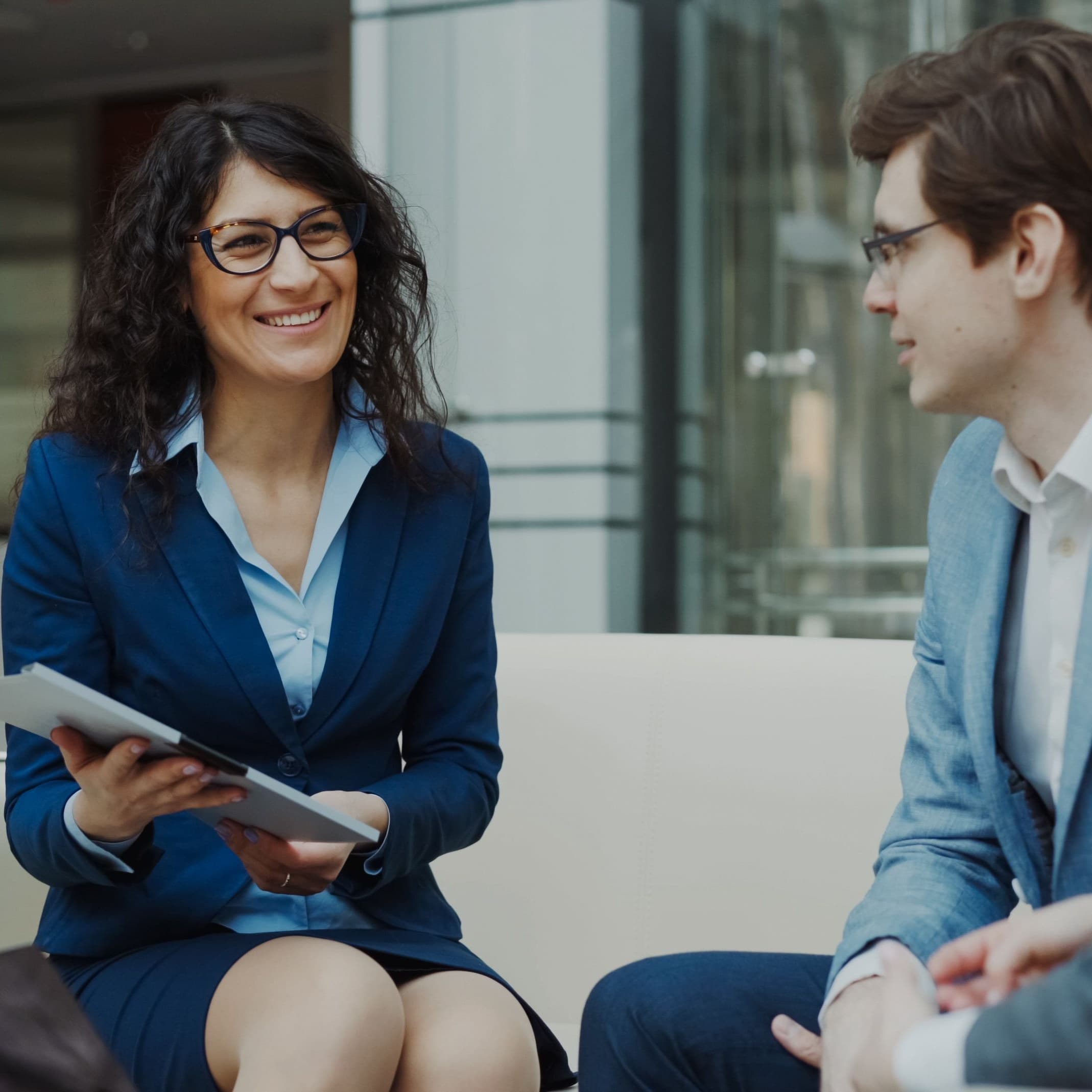 Accountant consulting with a client